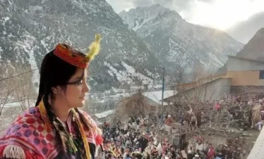 Scenic view of the snow-covered Kalash Valley in winter"
