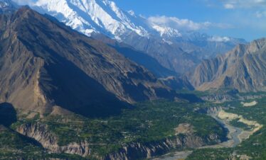 Passu Cones Hunza with blue sky