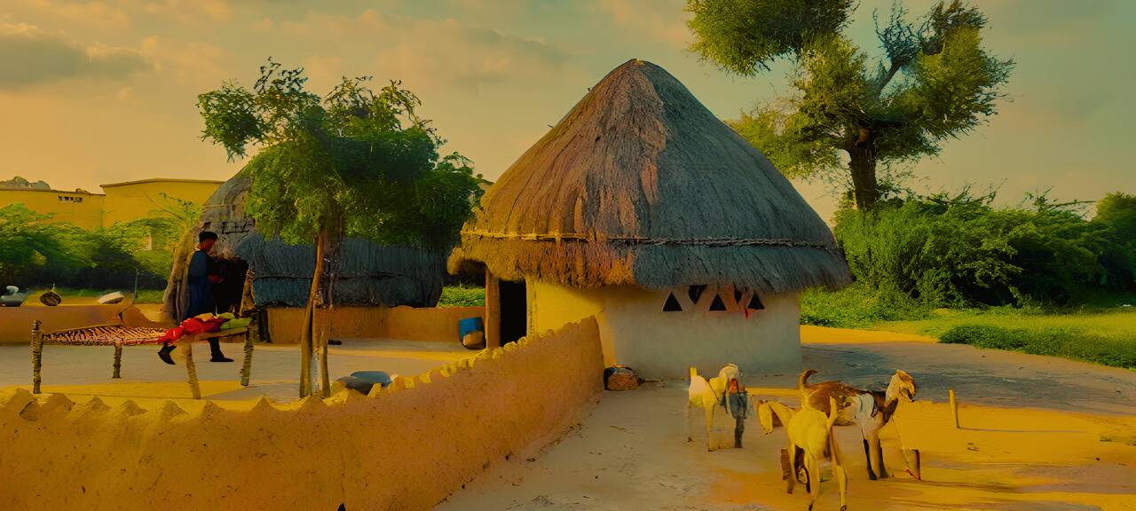 A local house in the Thar Desert of Sindh