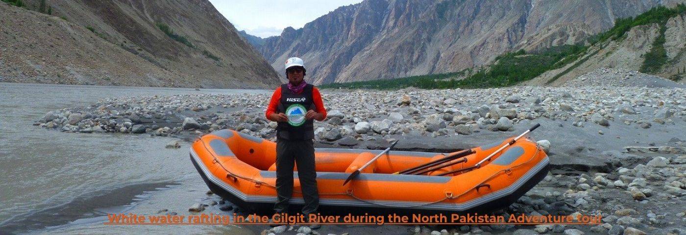 White water rafting in Gilgit River during North Pakistan Adventure tour