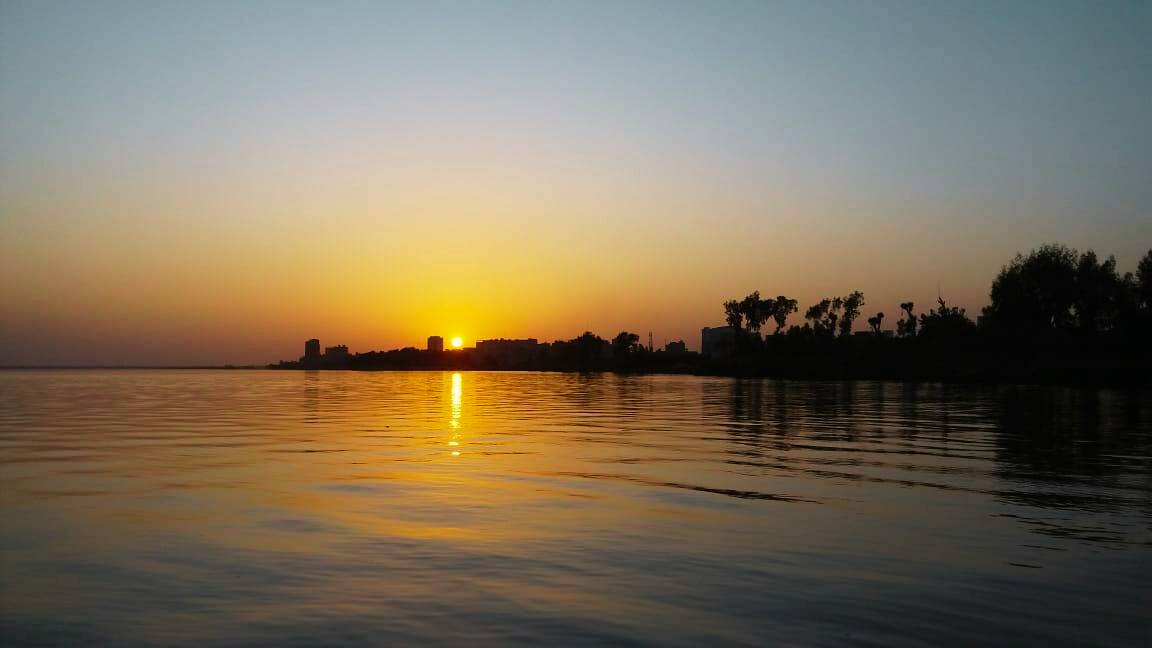 Sunset view from beach of Clifton Karachi