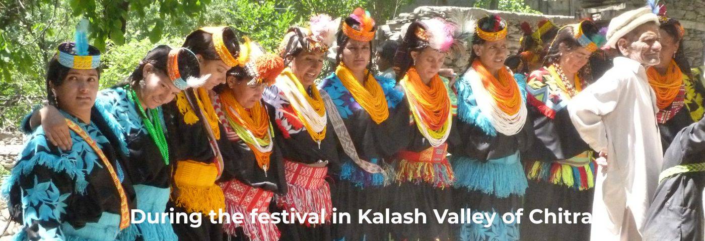 Kalash tribe celebrating traditional festival in North Pakistan Adventure tour
