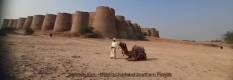 Derawar Fort rising from the sands of the Cholistan Desert in Southern Punjab